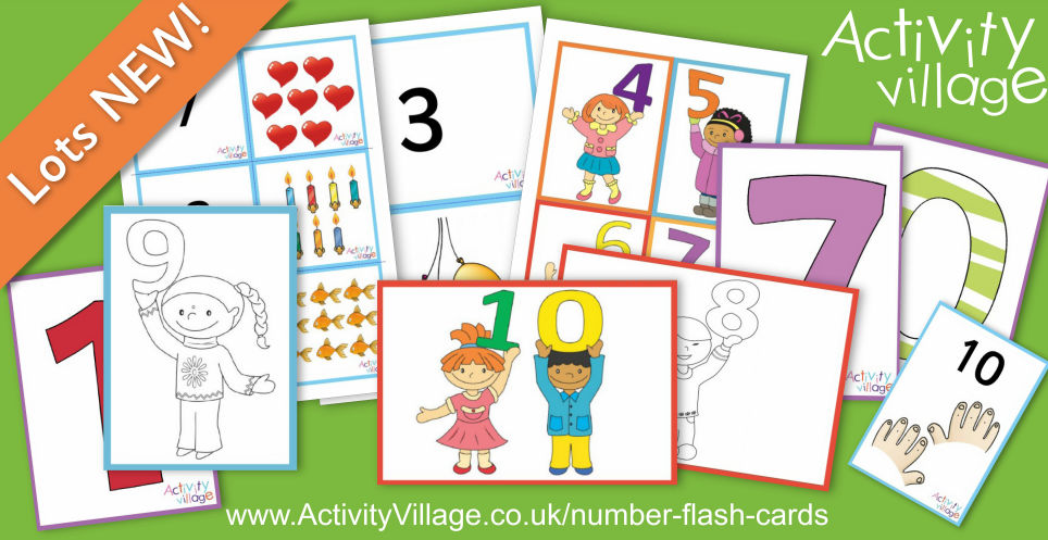 Colourful New Number Flash Cards Colourful New Number Flash Cards
