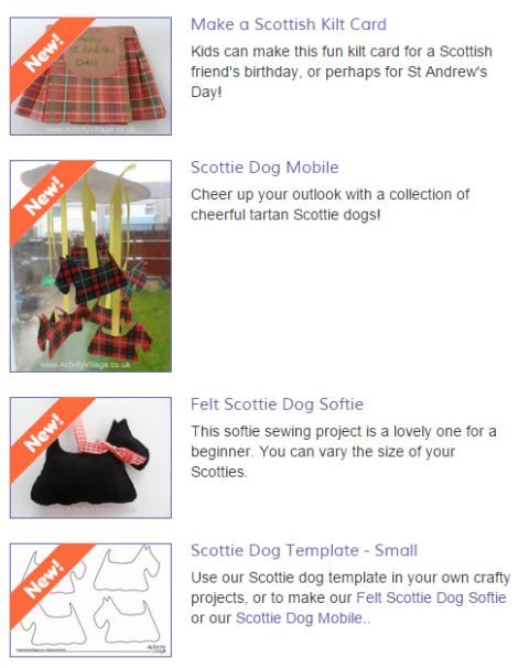Crafts with a Scottish Theme