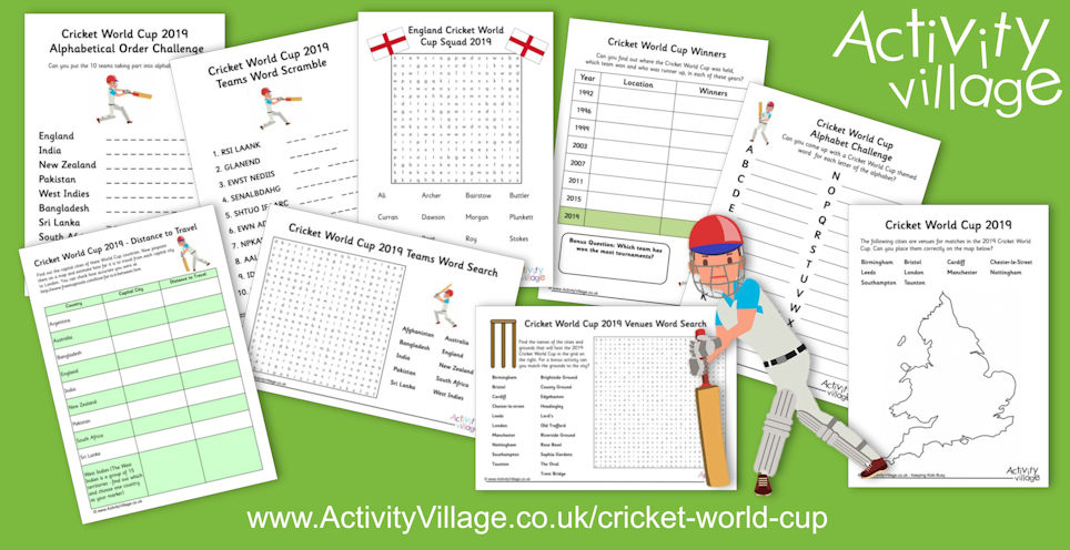 Fun Resources for the 2019 Cricket World Cup! Fun Resources for the 2019 Cricket World Cup!