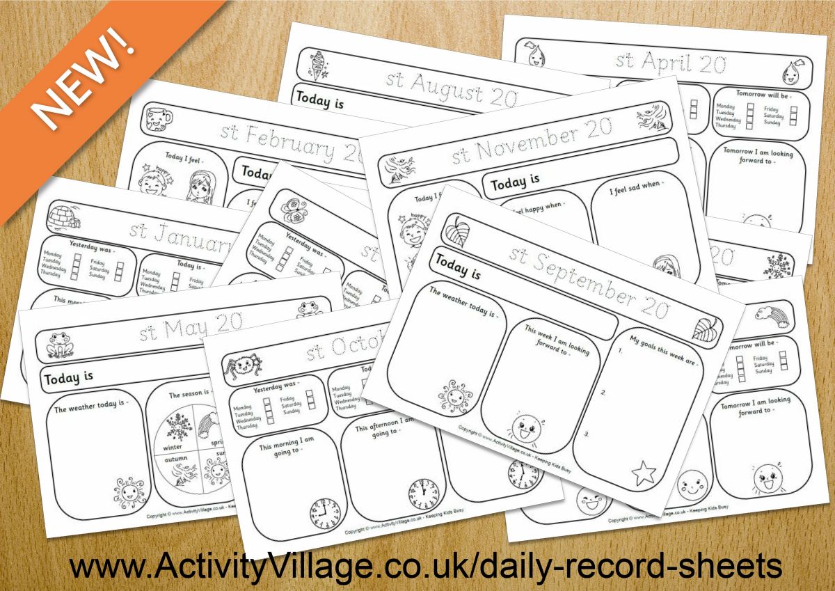 New Daily Record Sheets New Daily Record Sheets