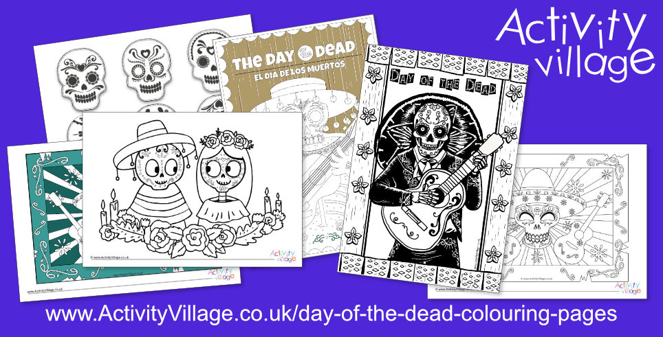 Topping up our Day of the Dead Colouring Pages