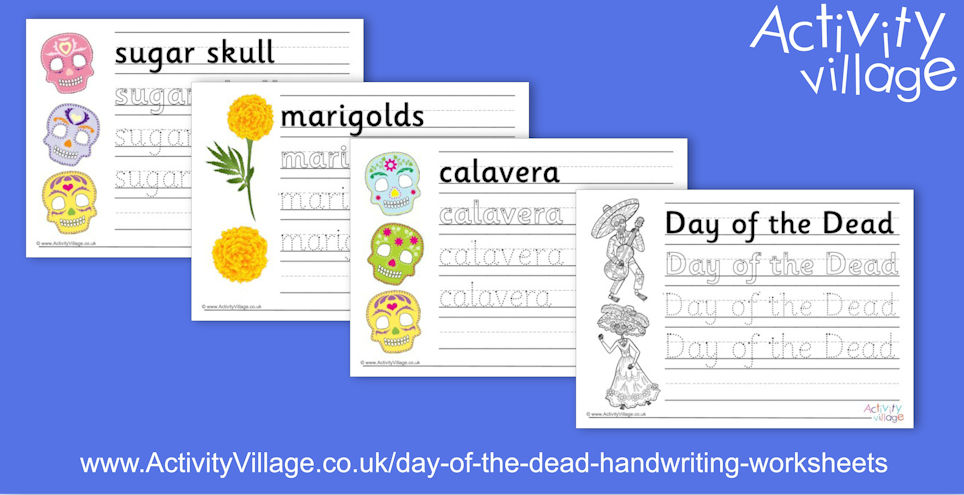 New Day of the Dead Handwriting Worksheets New Day of the Dead Handwriting Worksheets