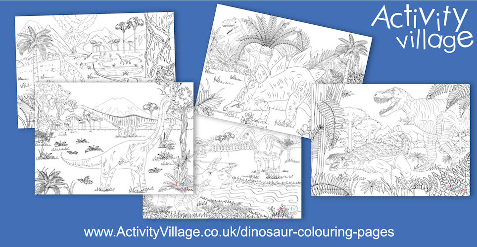 New Dinosaur Colouring Pages for Older Kids