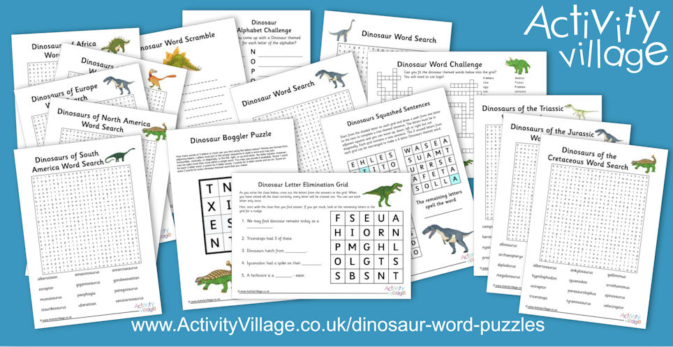 A Brand New Collection of Dinosaur Word Puzzles A Brand New Collection of Dinosaur Word Puzzles