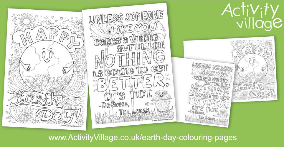Two New Earth Day Colouring Pages Two New Earth Day Colouring Pages