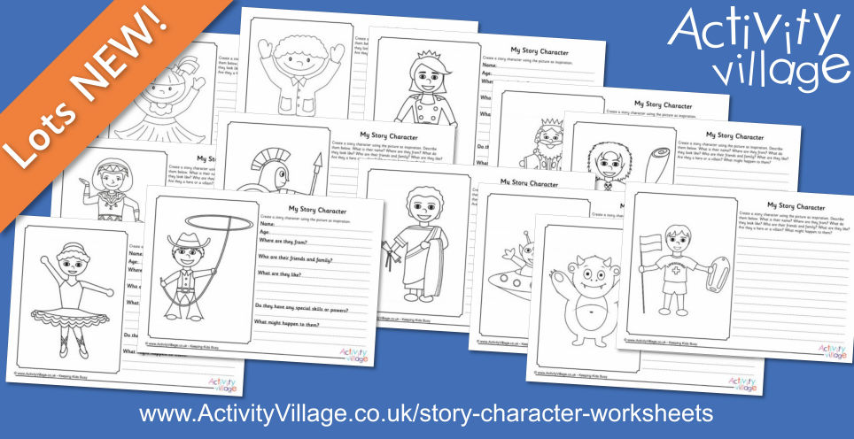 Encourage Creative Writing with our Huge New Collection of Story Character Worksheets