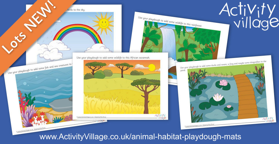 Encourage Imaginative Modelling with our New Animal Habitat Playdough Mats