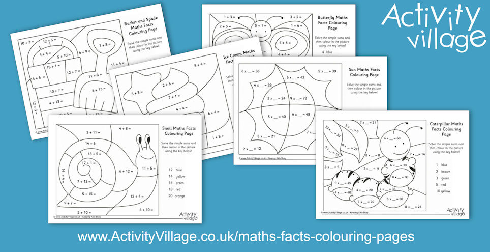 Even More Maths Facts Colouring Pages Even More Maths Facts Colouring Pages