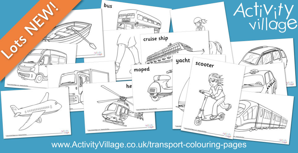 Expanding Our Collection of Transport Colouring Pages...