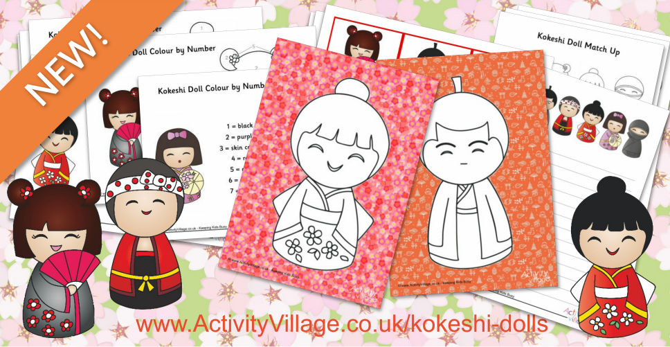Extra Cute Japanese Kokeshi Doll Activities...
