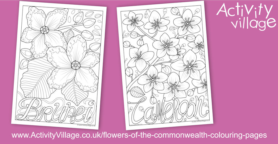 Flowers of the Commonwealth - Brunei and Cameroon Flowers of the Commonwealth - Brunei and Cameroon