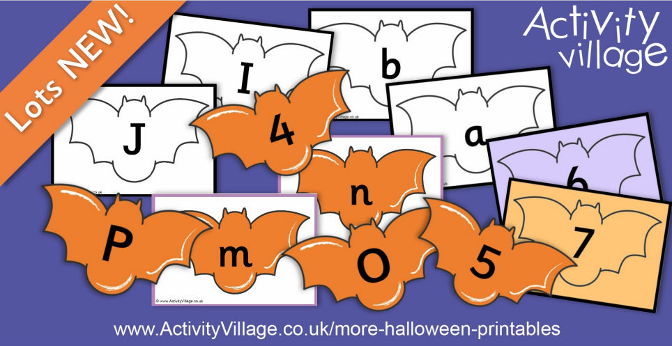 Fun New Bat Numbers and Alphabet for Halloween