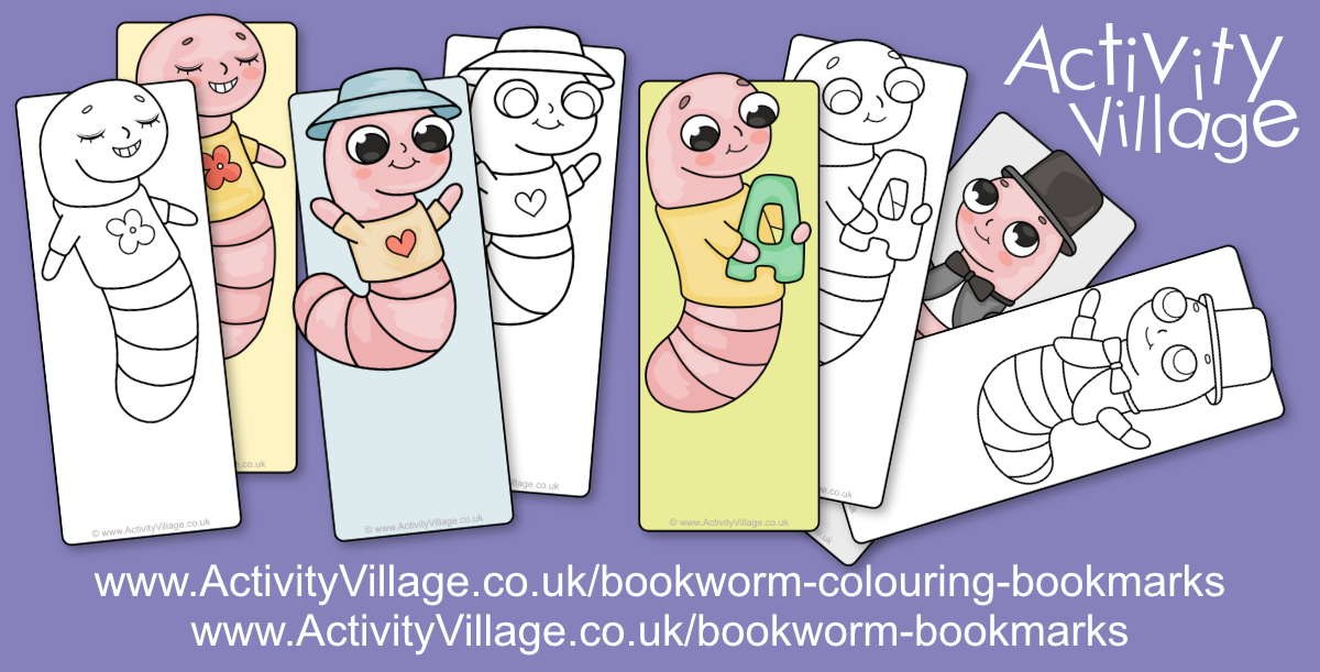 Fun New Bookworm Bookmarks