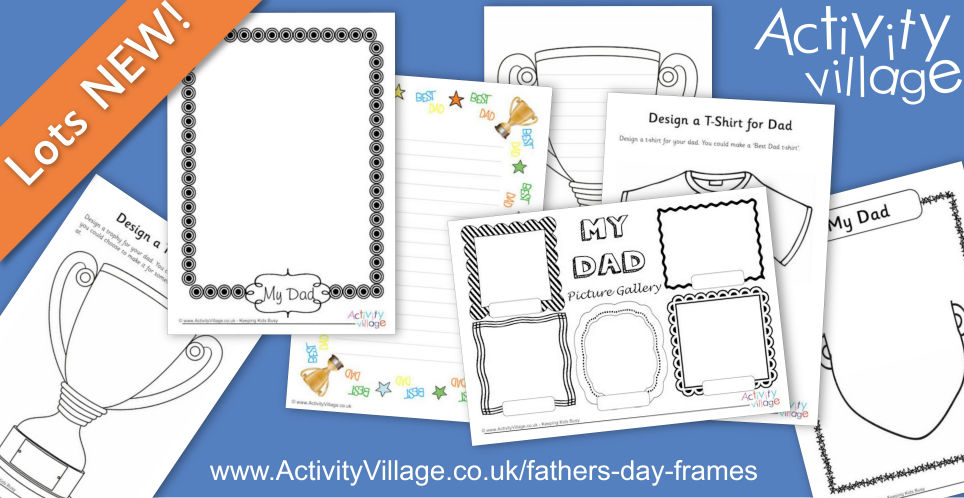 Fun New Father's Day Frames to Inspire Writing, Designing and Drawing Fun New Father's Day Frames to Inspire Writing, Designing and Drawing