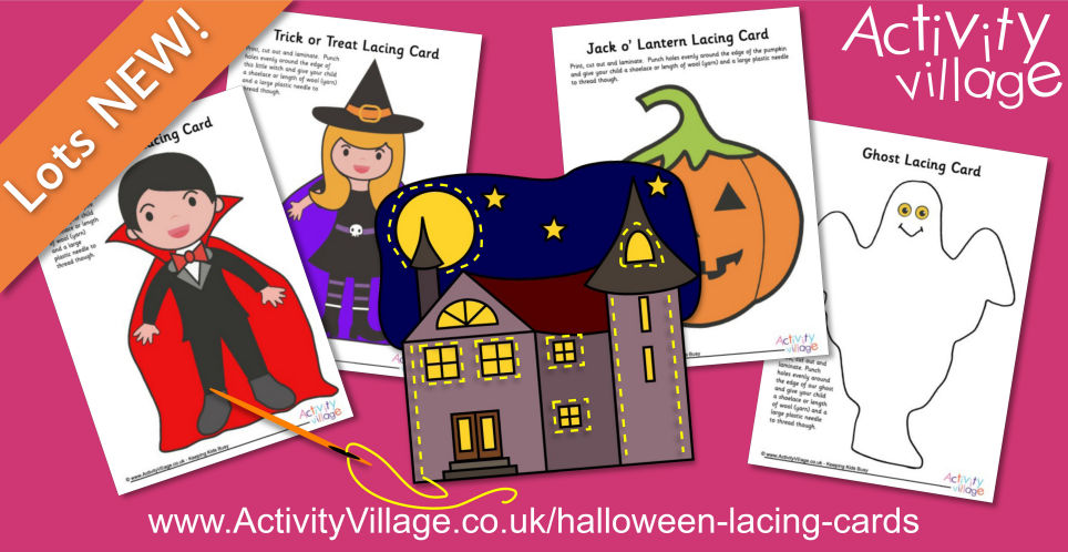 Fun New Halloween Lacing Cards to Print Fun New Halloween Lacing Cards to Print