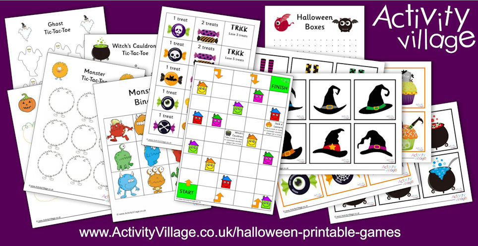 Fun New Printable Halloween Games!