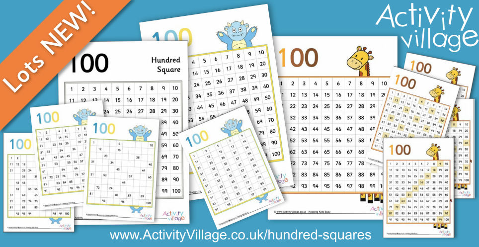 Fun New Hundred Squares - With Many Versions to Choose From Fun New Hundred Squares - With Many Versions to Choose From