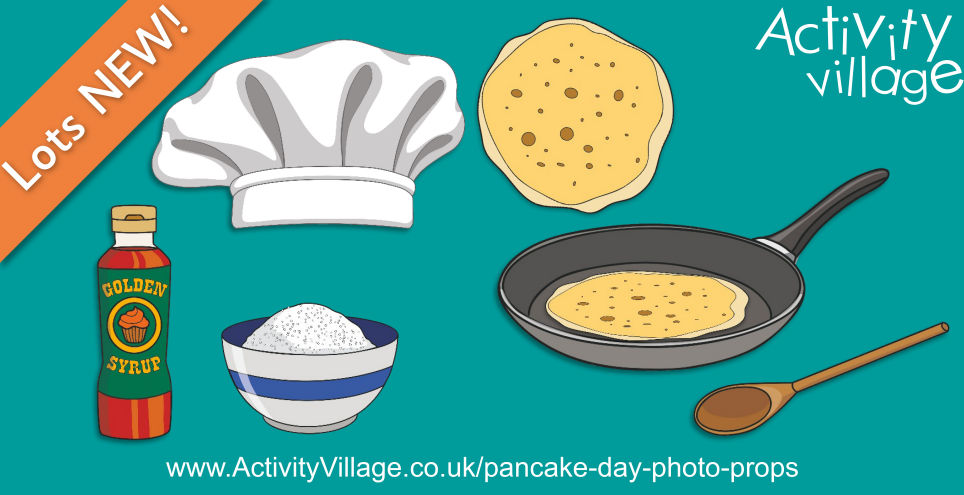 Fun New Pancake Day Photo Props - Great for Displays Too