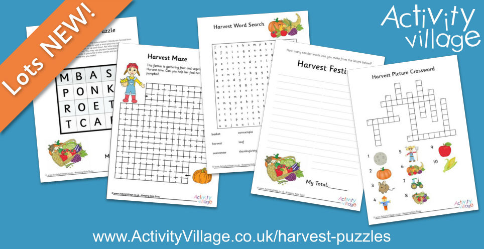 Fun New Puzzles with a Harvest Theme... Fun New Puzzles with a Harvest Theme...