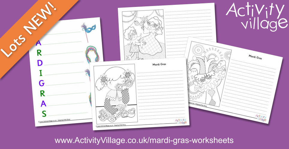 Get Creative with our New Mardi Gras Worksheets