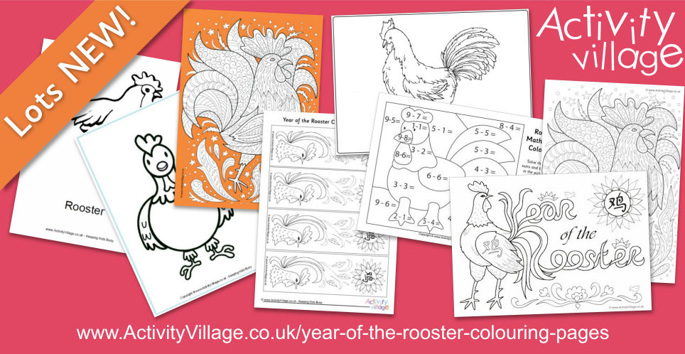 Get Creative with our New Year of the Rooster Colouring Pages Get Creative with our New Year of the Rooster Colouring Pages