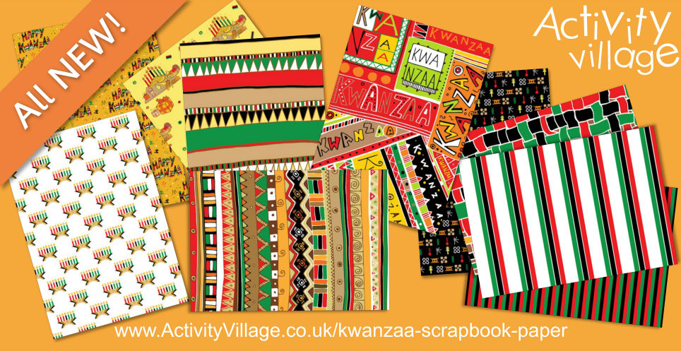 Gorgeous New Printable Kwanzaa Scrapbook Paper for Crafty Projects