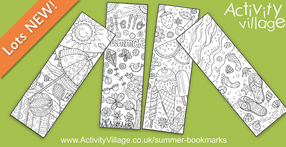 Gorgeous New Summer Doodle Colouring Bookmarks Gorgeous New Summer Doodle Colouring Bookmarks