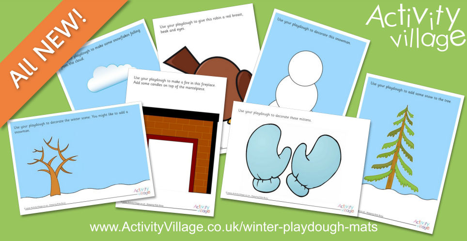 Grab the Playdough and Get Creative with these Winter Playdough Mats