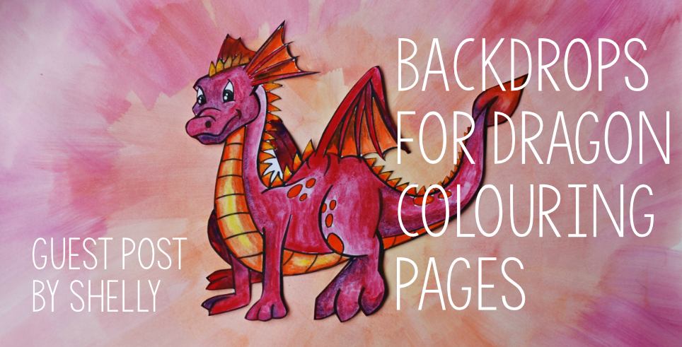 Guest Post - Backdrops for Dragon Colouring Pages