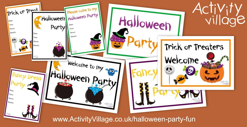New Halloween Party Invitations and Posters!