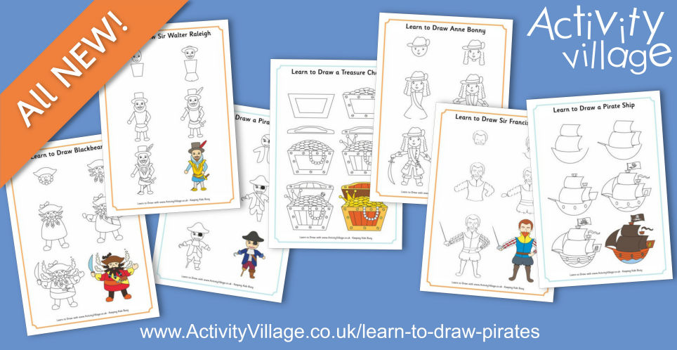 Have Fun With These New Learn to Draw Pirate Printables! Have Fun With These New Learn to Draw Pirate Printables!