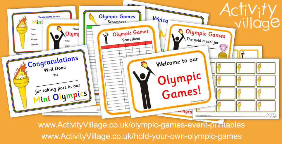 Holding Your Own Olympic Game Printables Revamped