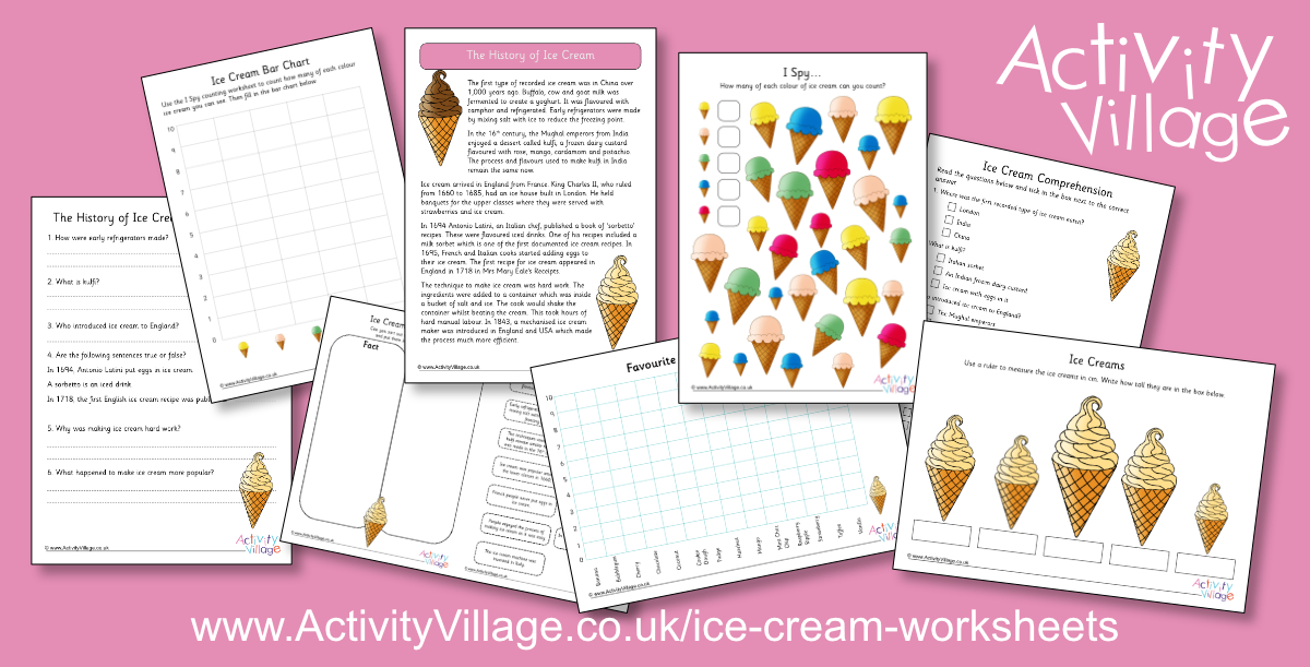 Ice Cream Worksheets 