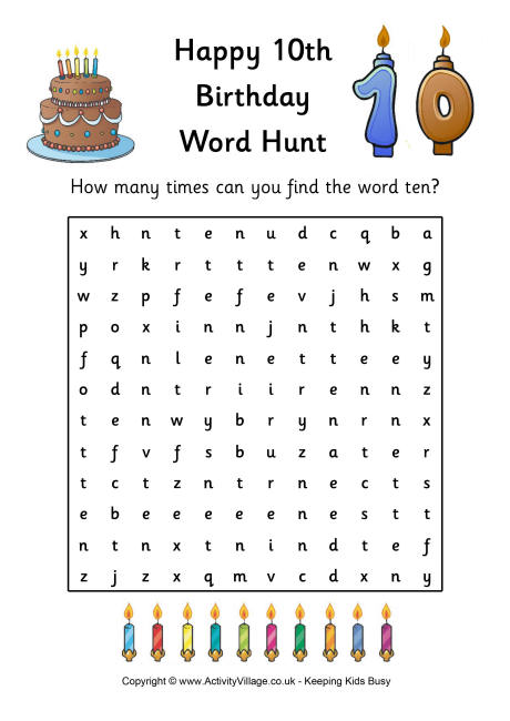 summer word search 4 year old