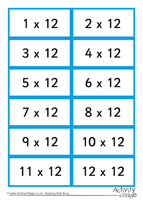 12-times-table-flash-cards