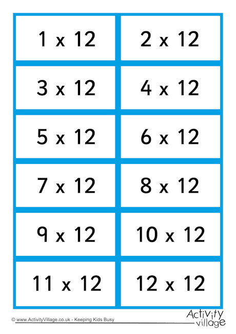 free math times tables for kids