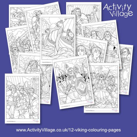 12 Viking colouring pages 12 Viking colouring pages