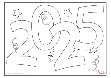 2025 Colouring Page 1