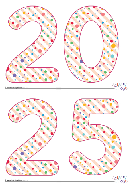 2025 Display Numbers - Dotty Small