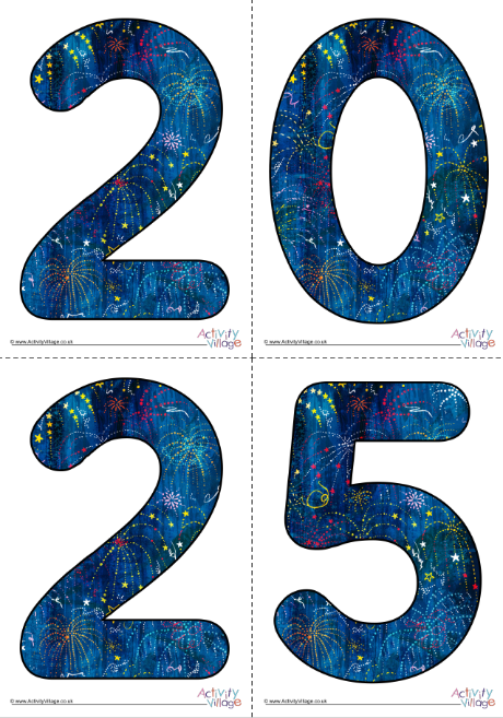 2025 Display Numbers - Fireworks Large 2025 Display Numbers - Fireworks Large