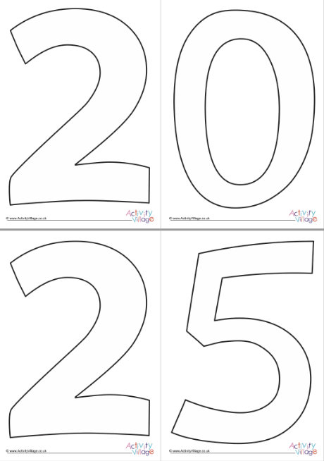 2025 Display Numbers - Outlines