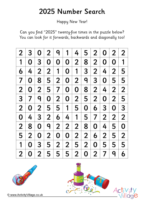 2025 Number Search