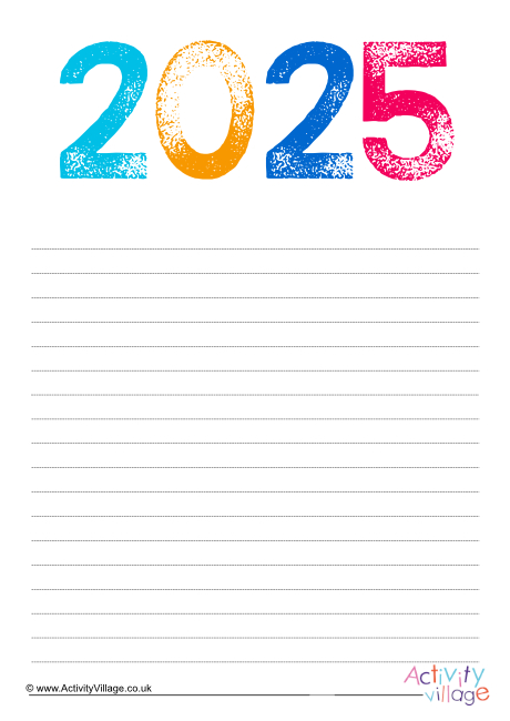2025 Writing Paper - Stamped