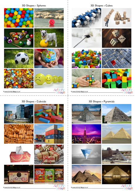 3D shapes photographic sorting cards 3D shapes photographic sorting cards