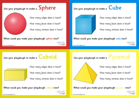 3D Shapes Playdough Mats First 4 Shapes 3D Shapes Playdough Mats First 4 Shapes