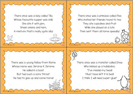 4 Limericks for kids