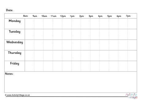 5 Day Weekly Planner 6 5 Day Weekly Planner 6