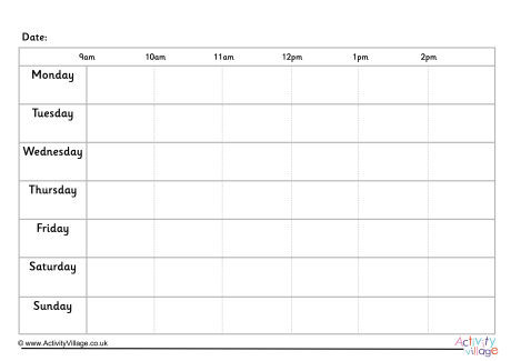 7 Day Weekly Planner 3