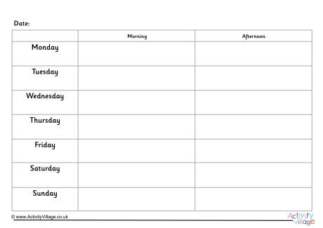 7 Day Weekly Planner 5