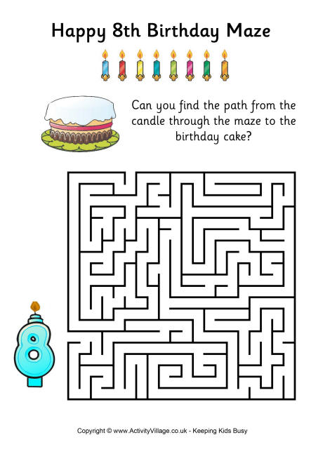 8th Birthday Maze